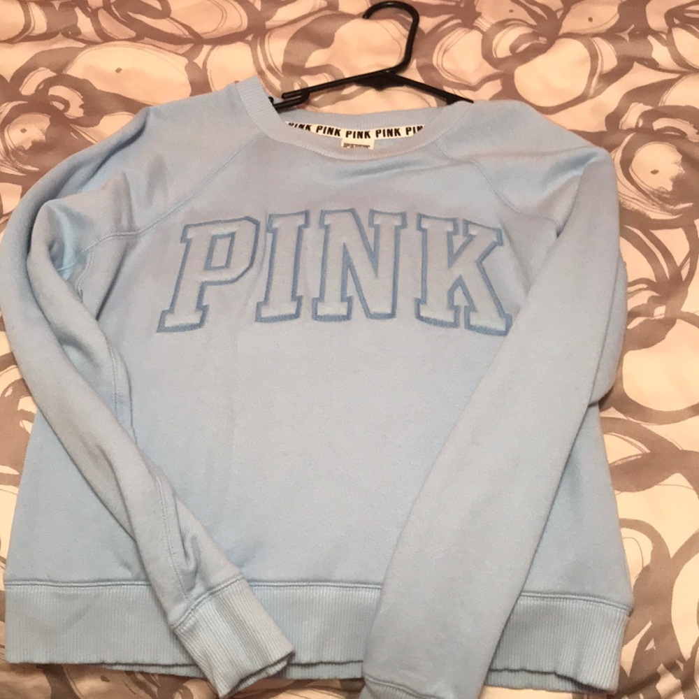 PINK, crew neck/long sleeve